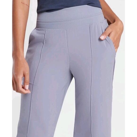 Athleta Retroplush Pants Womens Medium Elastic Waist Sweatpants Straight Leg - Picture 4 of 15